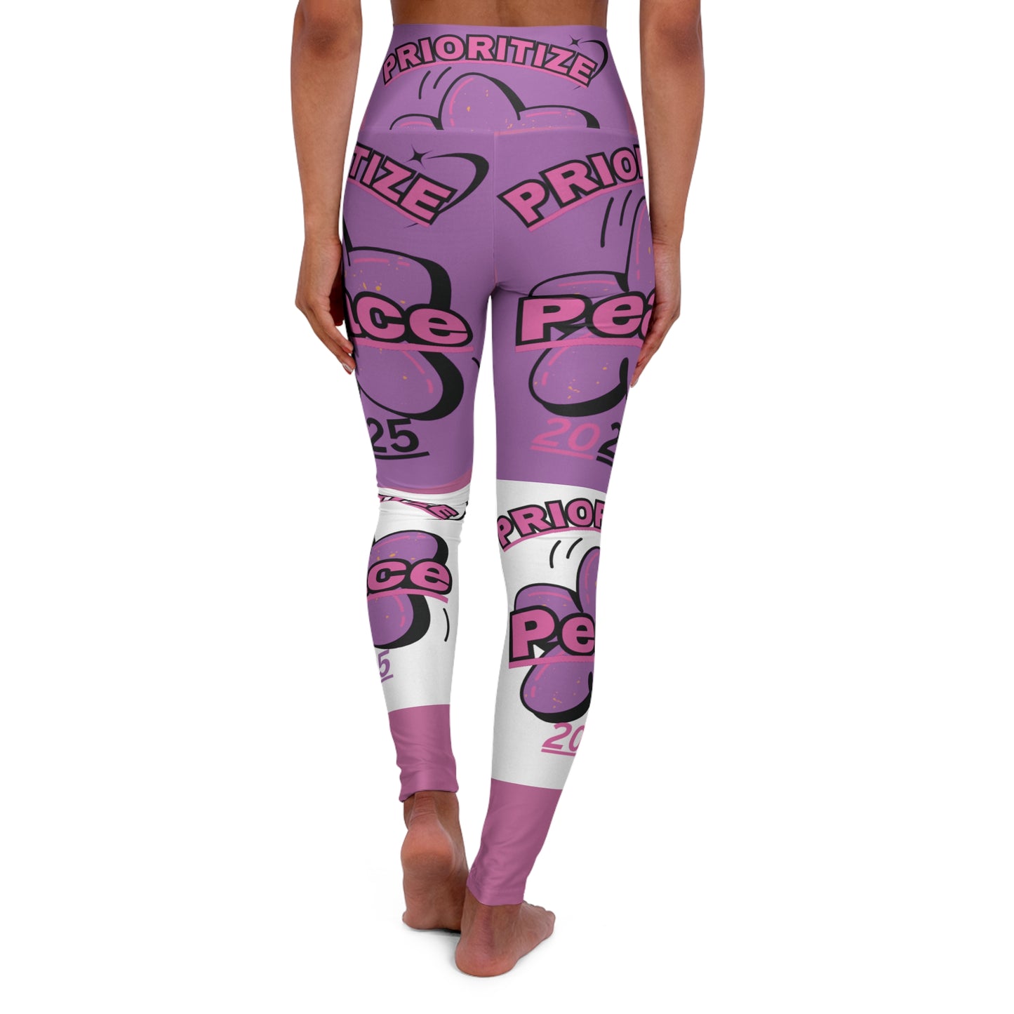 High Waisted prioritize peace Leggings