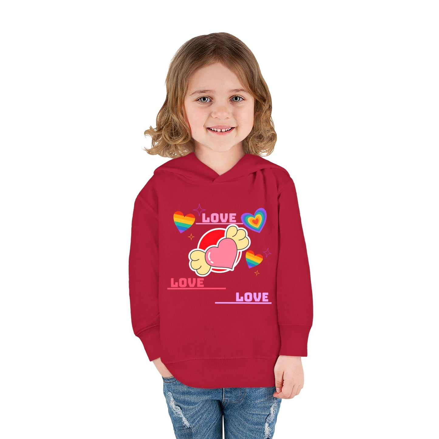 Love, love Toddler Pullover Fleece Hoodie