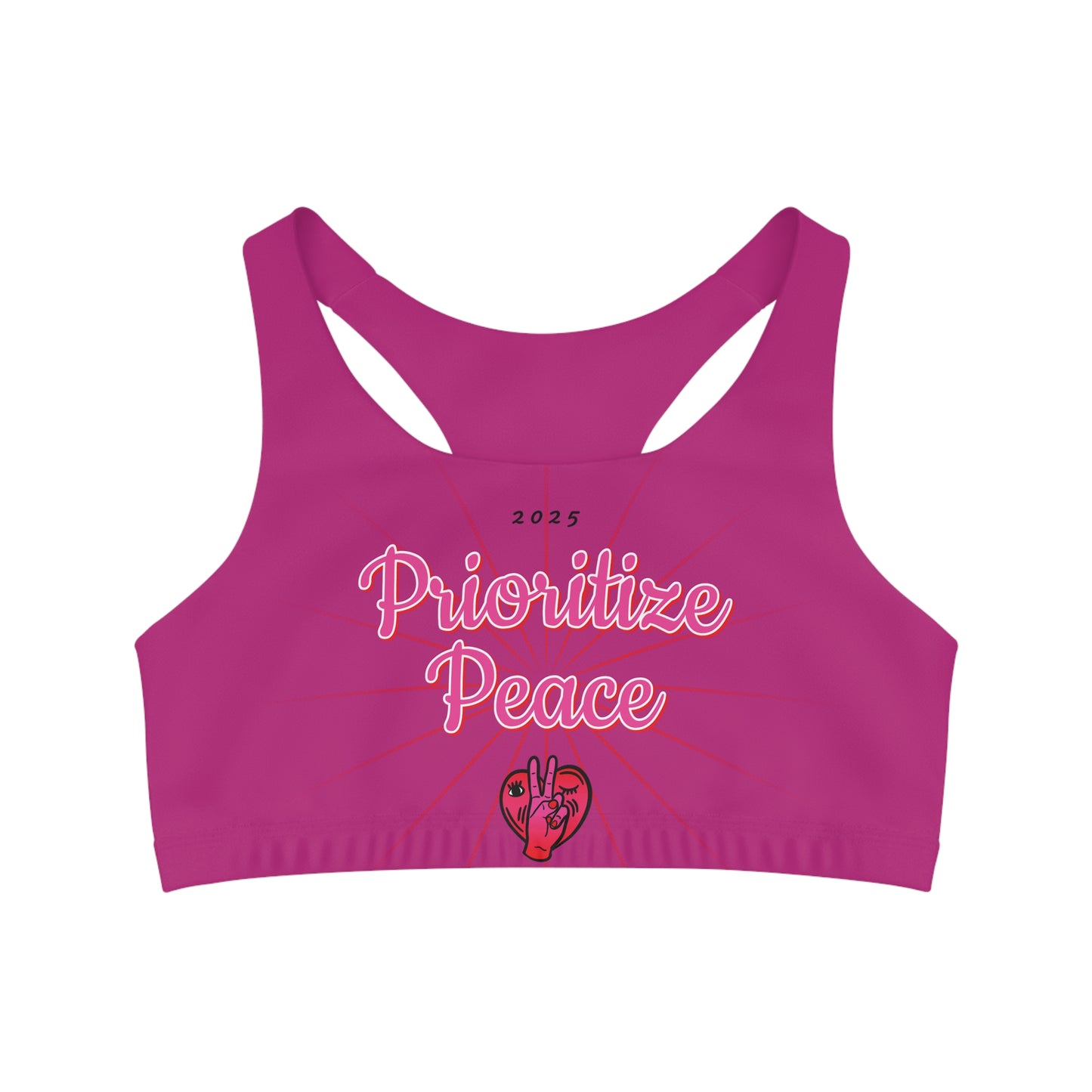 Prioritize Peace Seamless Sports Bra - Mindful Fitness Support