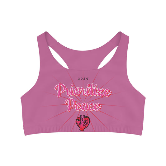 Prioritize Peace Seamless Sports Bra