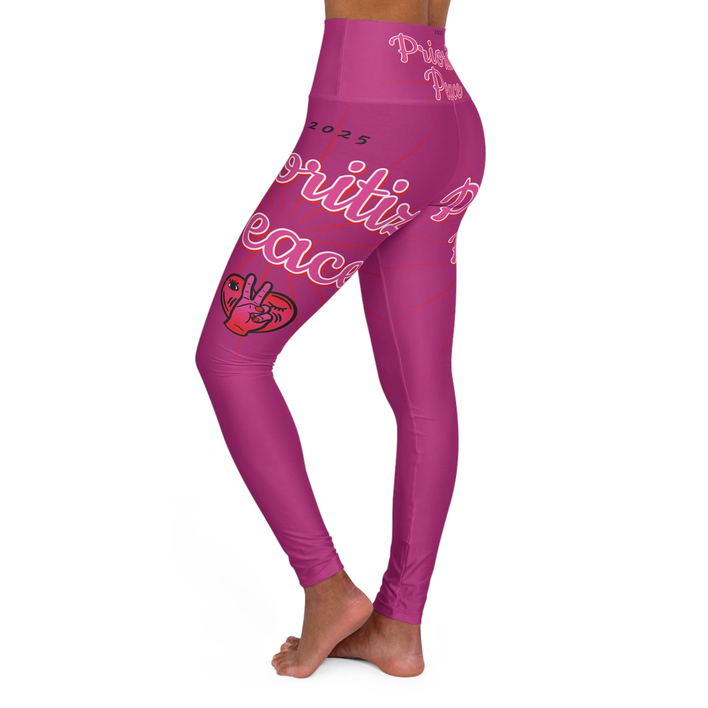High Waisted Prioritize Peace Leggings - Mindful Movement