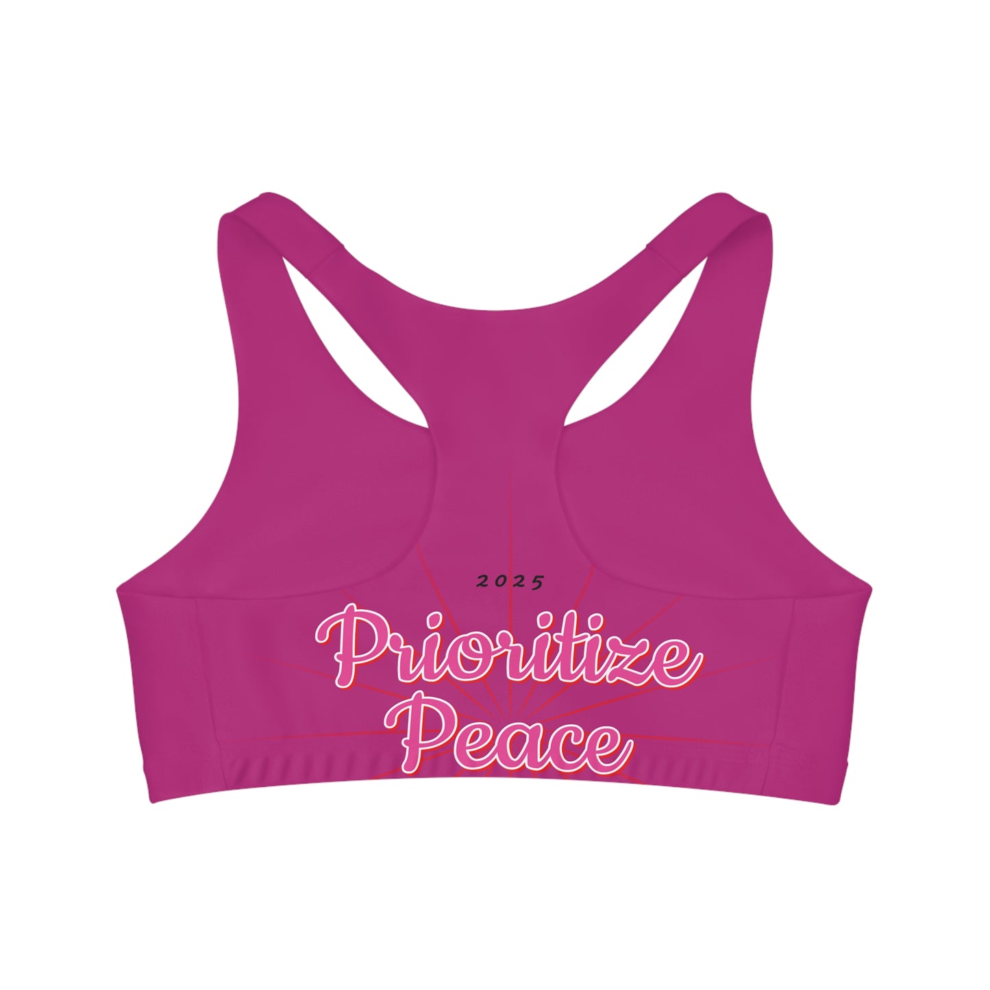 Prioritize Peace Seamless Sports Bra - Mindful Fitness Support