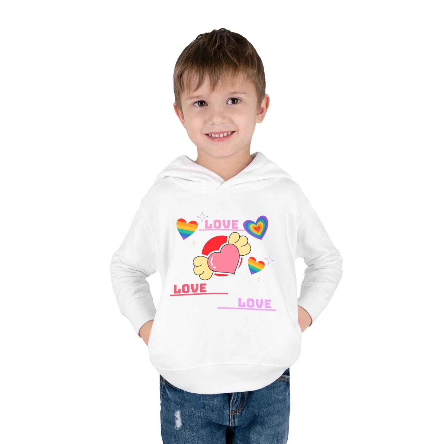 Love, love Toddler Pullover Fleece Hoodie